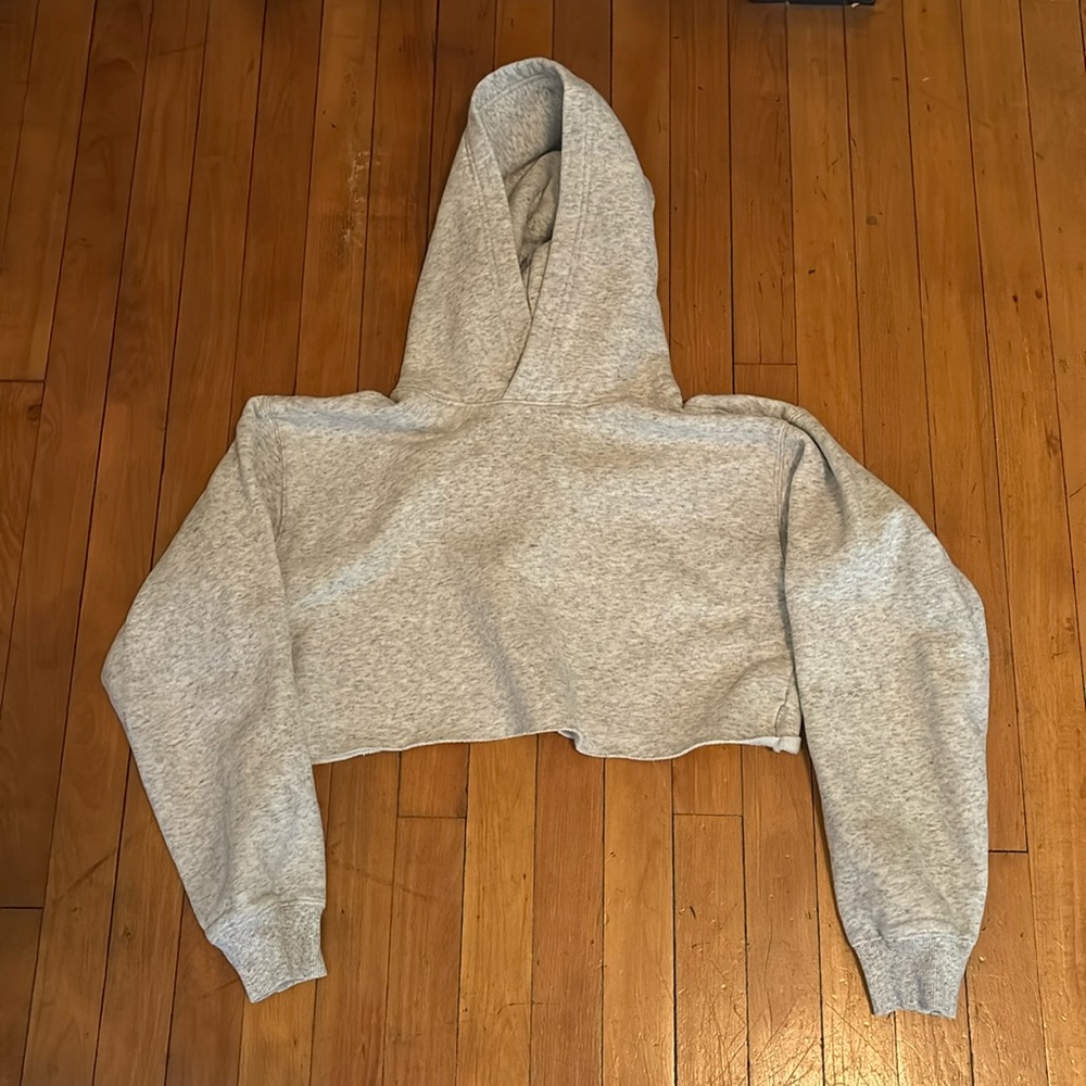 TNA Perfect Hoodie Crop Grey Sz S